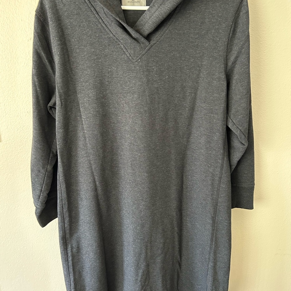 Anthropologie- Sundays Gray Hoodie Dress